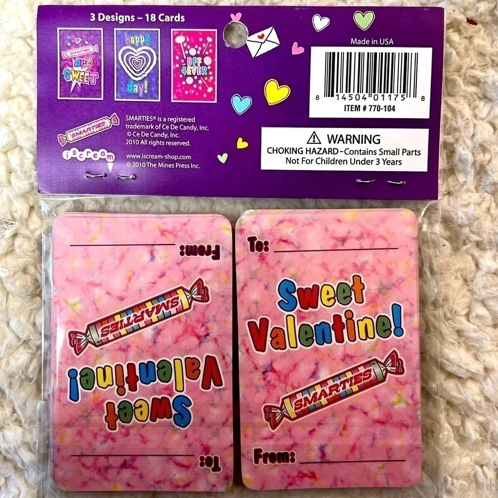 iScream Valentines Day Lenticular Flip Cards to Share Peeps, Dum Dums, Smarties